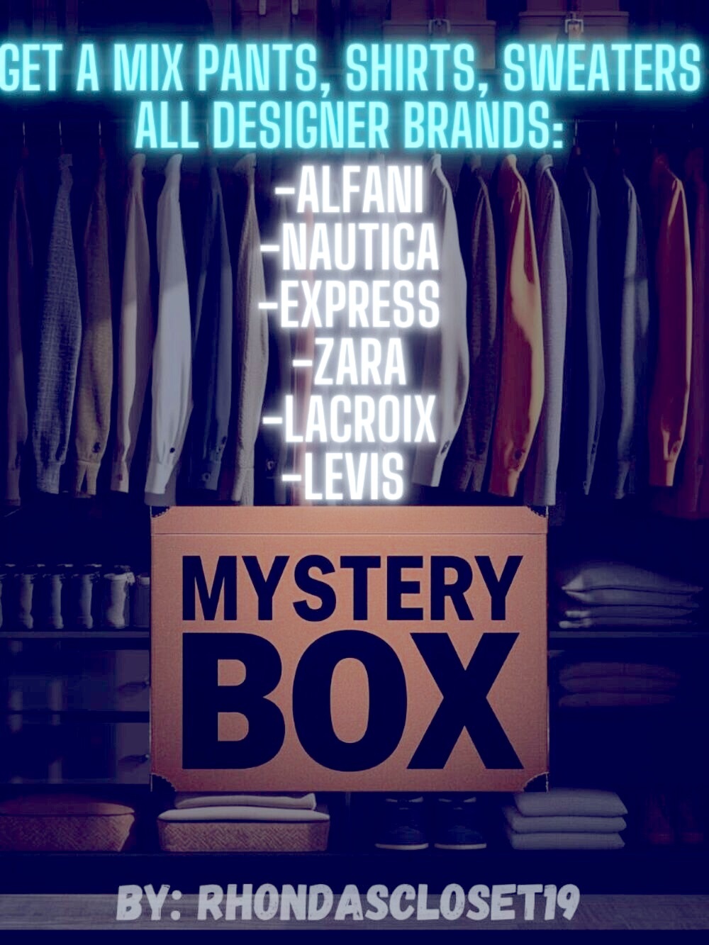 New 10 PC Men’s Mystery Box Designer Brands Clothing Bundle For Resellers